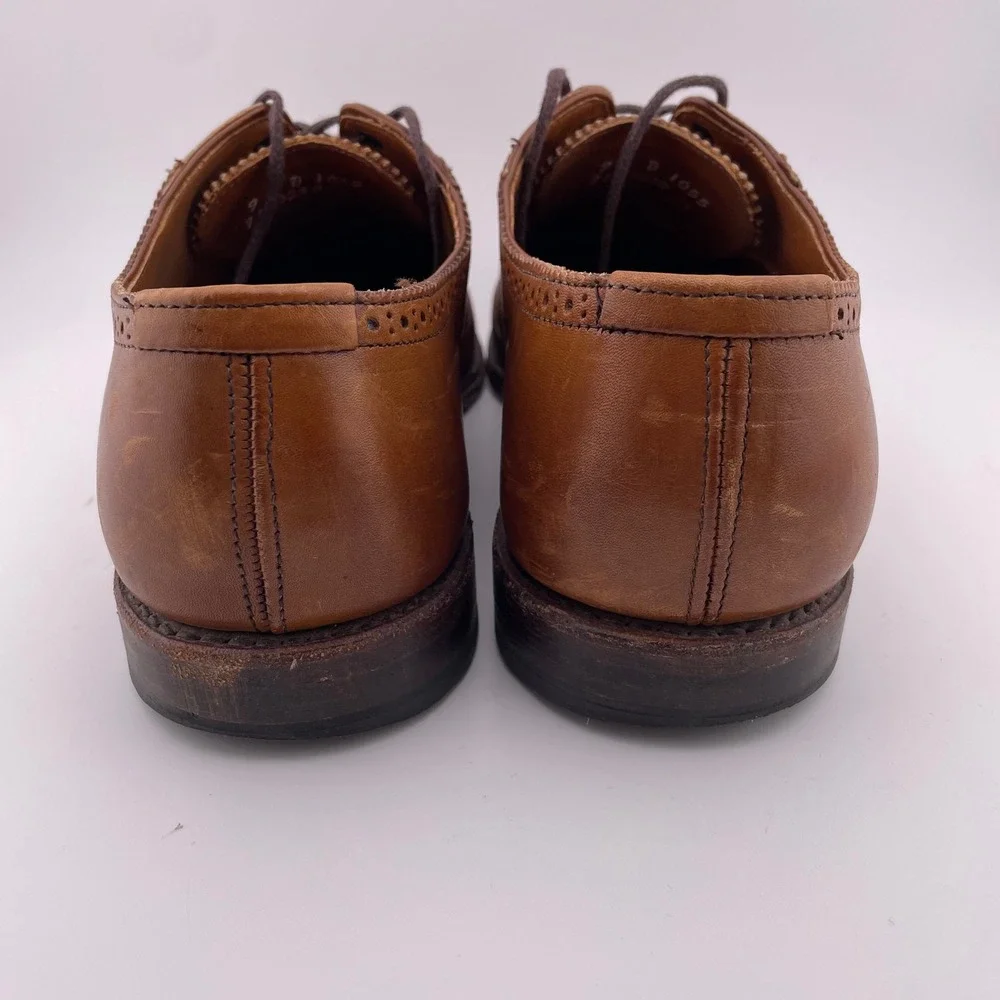Allen Edmonds Cornwallis Walnut Brown Leather Wingtip Oxford Dress Shoes Size 9D